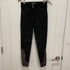 Dover Saddlery Riding Breeches Black Size 24 Knee Patch Equestrian Pants